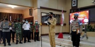 Bupati Saidi Mansyur, pimpin apel gelar pasukan operasi kepolisian terpusat Lilin Intan 2021