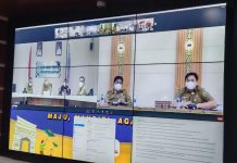 Bahas perkembangan Kasus Covid-19, Pemkab Banjar ikuti rakor bersama