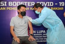 Bupati Banjar dan keluarga serta kepala SKPD ikuti vaksin dosis ketiga (Booster)