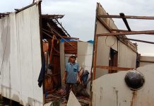 Puluhan rumah di Desa Tinggiran Batola, di sapu puting beliung