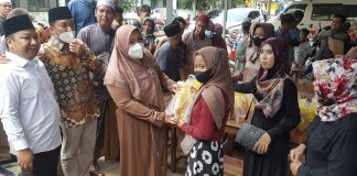 Selain bersilaturahmi ke ulama, kedatangan OKK DPP Gerindra juga bagikan minyak goreng gratis