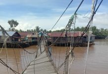 Air pasang laut tinggi, punya kontribusi kerusakan jembatan gantung Desa Tanipah
