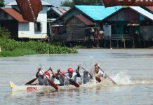56 perahu, meriahkan lomba jukung tradisional Banjar Gubernur Kalsel Cup 2022