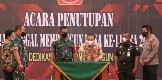 Wakili Pangdam VI Mulawarman, Danrem 101 Antasari tutup secara resmi TMMD 113 di Kecamatan Aranio