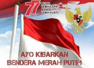 Semarakan HUT RI ke 77, Wakil Bupati Said Idrus serah bendera jutaan merah putih