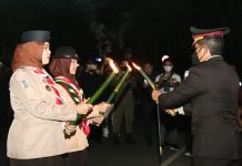 Pawai obor meriahkan HUT RI ke 77 di Kabupaten Banjar
