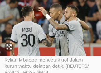 Kronologi rekor gol 8 detik Mbappe : Assist brilian Messi