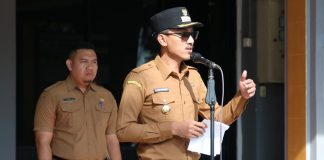 Bupati Banjar Saidi Mansyur pimpin apel gabungan dilingkup Pemkab Banjar