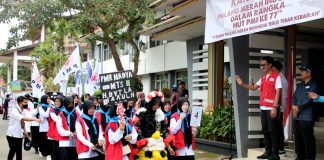 Peserta Karnaval jalan santai PMI dilepas Bupati Banjar Saidi Mansyur