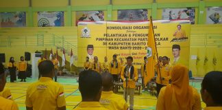 Pengurus Partai Golkar Kecamatan se Kabupaten Batola periode 2020-2025 di lantik dan dikukuhkan