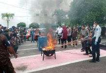 Kejari Kabupaten Banjar musnahkan barang bukti dari 157 perkara pidana, dari sabu hingga senjata tajam