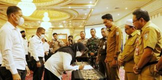 Ratusan calon kepala desa di Kabupaten Banjar deklarasikan Pilkades Damai 2022