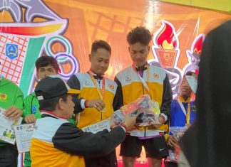 Ganda putra di cabor tenis meja persembahan emas pertama untuk kontingen Batola