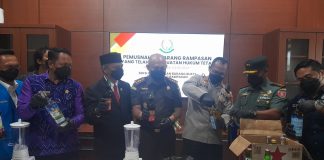 Kejaksaan Negeri Batola gelar acara pemusnahan barang bukti dari sejumlah perkara pidana