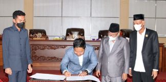 DPRD Kabupaten Banjar sahkan raperda APBD 2023 menjadi Perda APBD 2023