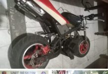 Setelah beberapa menit melakukan aksi ranmor, MA berhasil diringkus polisi