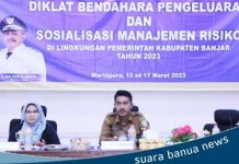 BPKP Kalsel menjadi narasumber Diklat Bendahara Pengeluaran dan Sosialisasi Manajemen Risiko 2023