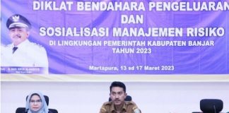 BPKP Kalsel menjadi narasumber Diklat Bendahara Pengeluaran dan Sosialisasi Manajemen Risiko 2023