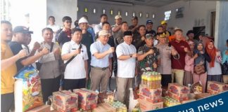 PT PBB dan PT Palamina salurkan bantuan sembako untuk warga terdampak banjir di Kecamatan Jejangkit