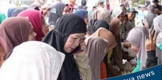 Warga antusias berbelanja di pasar murah yang digelar Dinas KUMPP Kabupaten Banjar