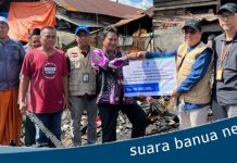 UPZ Bank Kalsel berikan bantuan Rp.70 juta untuk korban kebakaran Kelurahan Gedang