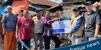 UPZ Bank Kalsel berikan bantuan Rp.70 juta untuk korban kebakaran Kelurahan Gedang