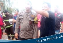 Ketua DPRD Banjar gabung bersama petugas relawan BPK bantu padamkan musibah kebakaran Pekauman