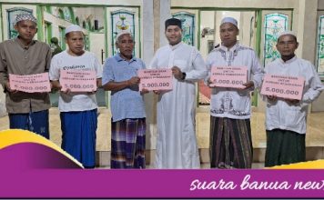 Kader muda Gerindra salurkan bantuan untuk warga korban musibah kebakaran Pekauman Ulu
