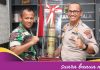 Ciptakan suasana kondusif, Danrem 101 Antasari berikan cinderamata kepada Kapolres Batola