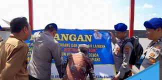 Antisipasi kegiatan ilegal fishing, Satpolairud Polres Batola bersama instansi terkait lakukan sosialisasi di Desa Bagus
