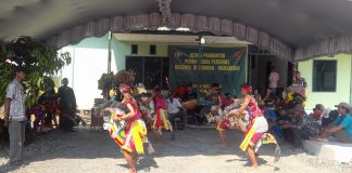 Kesenian tradisional iringi pelepasan 4 anggota Koramil 1005-10/ Tamban-Mekasari purnatugas