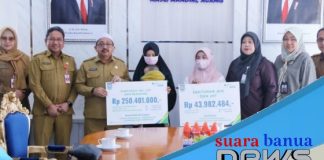 BPJS serahkan santunan jaminan kecelakaan kerja kepada 2 ahli waris ASN Pemkab Banjar