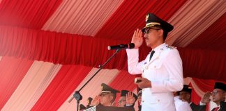 Saidi Mansyur pimpin upacara 17 Agustus di RTH Alun Alun Ratu Zalecha Martapura