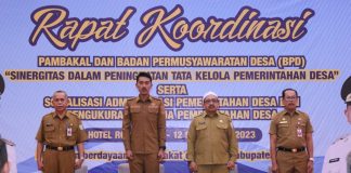 Bupati Saidi Mansyur membuka rapat koordinasi Kepala desa dan BPD se Kabupaten Banjar di hotel Rodhita Banjarbaru