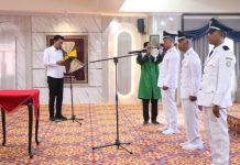 Saidi Mansyur, melantik tiga kepala desa pengganti antar waktu