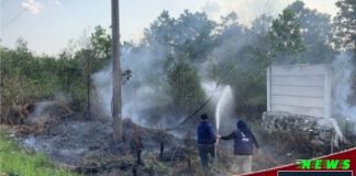Kendati sempat diguyur hujan, karhutla masih terjadi di Kecamatan Sungai Tabuk dan Gambut
