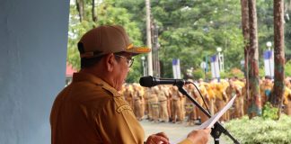 Asisten Perekonomian dan Pembangunan Pemkab Banjar, pimpin apel kerja gabungan ASN di lingkup Pemkab Banjar