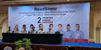 Tim Kemenangan Daerah Kalimantan Selatan capres Prabowo Gibran, roadshow di Kabupaten Banjar