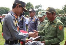 Bupati Banjar pimpin apel gelar pasukan pengamanan pemilu 2024 di Martapura