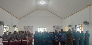 Ketua TP PKK kecamatan Martapura Barat melantik TP. PKK Desa Sungai Batang dan Sungai Batang Ilir