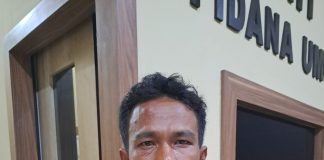 Ngamuk dengan senjata tajam, seorang pemuda di Pintu Air Martapura diamankan polisi