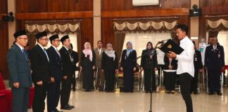 Bupati Saidi Banjar lantik Empat pejabat tinggi pratama dilingkup Pemkab Banjar