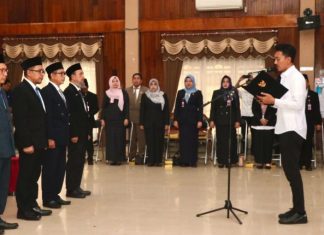 Bupati Saidi Banjar lantik Empat pejabat tinggi pratama dilingkup Pemkab Banjar