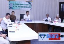 Bupati Banjar Saidi Mansyur dan Kepala Inspektorat Mohammad Riza Dauly ikuti kegiatan virtual LKKL dan LKPD