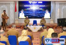 Hari pertama masuk kerja, Bupati gelar rakor di lingkup Pemkab Banjar