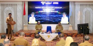 Hari pertama masuk kerja, Bupati gelar rakor di lingkup Pemkab Banjar