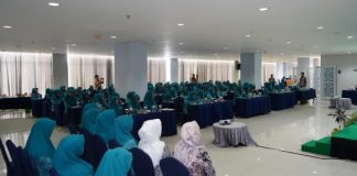 Ketua TP PKK Banjar Nurgita Tiyas, membuka kegiatan Peningkatan Kapasitas Kader UP2K bagi kader PKK