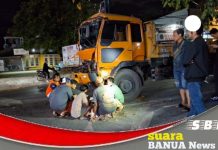 Truk bermuatan Ammonium Nitrate tabrak truk lain di Jalan Mistar Cokrokusumo Banjarbaru
