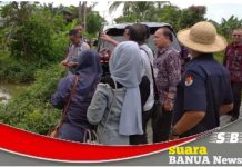 Komisi II DPRD dan PTAM Intan Banjar, meninjau lokasi pembangunan intake