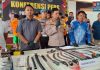 Polres Banjarbaru amankan puluhan anggota gangster, diantaranya ada yang dibawah umur